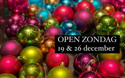 Extra open op zondagen 19 en 26 december 2021